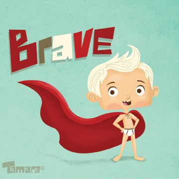 Brave. Illustration by Tamara Henderson Brave Cartoon Wallpaper, Brave Illustration, Brave Cartoon, Brave Merida Brothers, Brave Characters, Brave 2012, I Am Brave, Brave Kids, Kids Vector