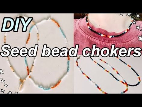 (21313) DIY Seed bead choker necklace | Easy summer 2023 jewelry - YouTube Seed Bead Necklace Diy, Seed Bead Choker, Bead Choker Necklace, Bead Choker, Beaded Necklace Diy, Beanie Boos, Beaded Choker Necklace, Seed Bead Necklace, Easy Summer