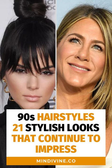 Enjoy this selection of the best 90s hairstyles. Featuring 21 looks including cute short cuts, styles for long hair, and ideas for curly hair. These timeless hairstyles will give you a chic, retro look. 90210 Hairstyles, Retro Hairstyles Short 90s, Retro 90s Hairstyles, 1990s Womens Hairstyles, Popular 90s Hairstyles, Hairstyles Retro, 90's Hairstyles, Ideas For Curly Hair, Partial Updo