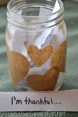 Thankful Jar from Creative Family Fun. A simple craft that fosters gratitude throughout the holiday season Thankful Jar, Gratitude Crafts, Love Activities, Gratitude Jar, Happy Jar, Thanksgiving Gratitude, Turkey Crafts, Family Fun Night, Autumn Activities For Kids