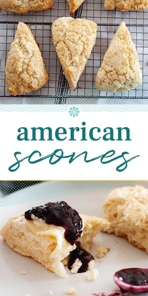 American Scones American Scones Recipe, Easy Baked Goods Recipes, Buttermilk Scone Recipe, Snacking Cake, Biscuit Pizza, Baked Items, Breakfast Recipies, Homemade Scones, Scone Recipes