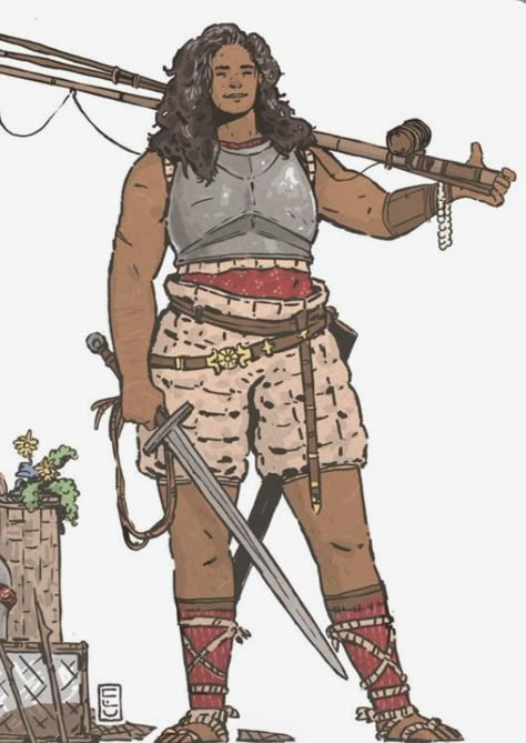 Big Dnd Character, Gaia Character Design, Beefy Woman Art, Drawing Buff Women, Strong Women Character Design, Female Giant Character Design, Buff Woman Character Design, Muscular Woman Sketch, Plus Size Female Character Design