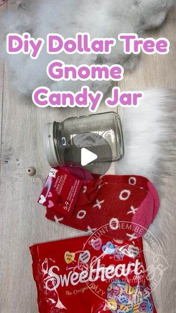 Colette L. Baran on Instagram: "Diy Dollar Tree Gnome Candy Jar #easycrafts #dollartreediy #dollartree #upcycling #UpcycledCrafts #valentinecrafts" Diy Candy Holders Craft Ideas, Gnome Candy Jar Diy, Dollar Tree Candy Jar Ideas, Candy Jars Diy, Valentine Sweets, Craft Therapy, Tree Gnome, Dollar Tree Gifts, Sweet Sixteen Birthday Party Ideas