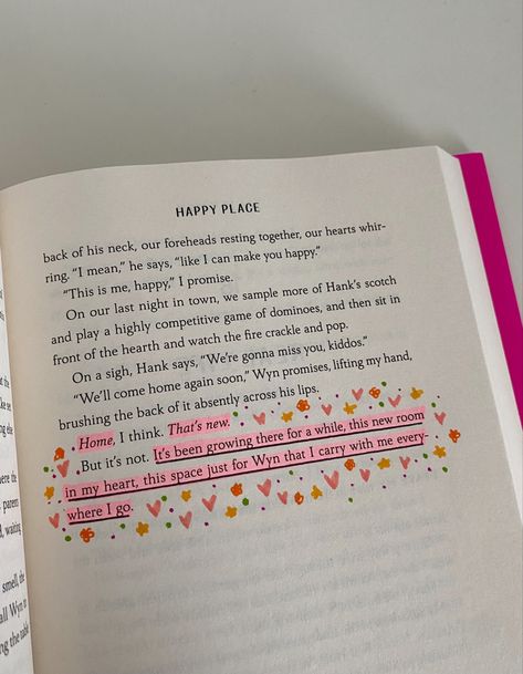 Happy Place Emily Henry Annotations, Happy Place Annotations, Happy Place Emily Henry Quotes, Happy Place Emily Henry Aesthetic, Happy Place Emily Henry, Book Annotations, Emily Henry, Romance Books Quotes, Fav Books