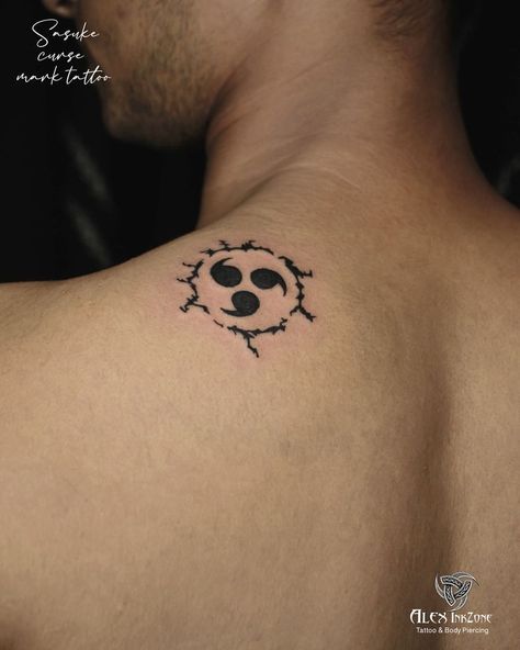 Naruto Curse Mark Tattoo, Naruto Curse Mark, Majin Tattoo, Sasuke Curse Mark Tattoo, Tattoos For Guys Small, Sasuke Curse Mark, Curse Mark Tattoo, Gengar Tattoo, Curse Mark