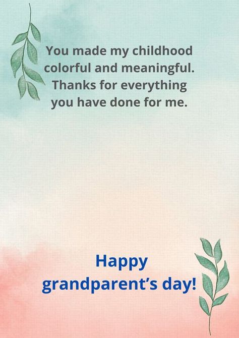 Grandparents day Happy Grandparents Day, Thanks For Everything, Grandparents Day, Day Wishes, Greeting Cards, Quick Saves