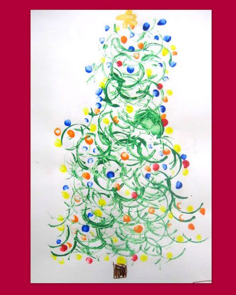 use the end of a toilet paper roll to create trees, children use their fingers for the lights. Holiday Trees, Christmas School, Preschool Christmas, Crafts Paper, Toilet Paper Roll, Noel Christmas, Christmas Crafts For Kids, Preschool Art, Paper Roll