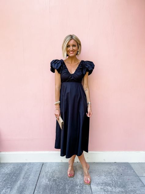 Summer Vacation Dresses, Loverly Grey, Plunge Midi Dress, Puff Sleeve Midi Dress, Purple Midi Dress, Spring Event, Wrap Midi Dress, Vacation Dresses, Puffed Sleeves Dress