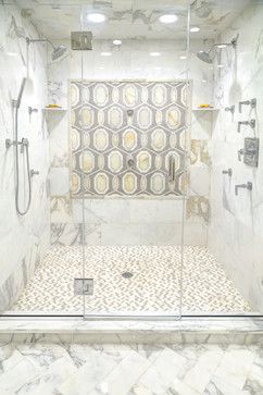 Artistic Tile Bathrooms - Contemporary - Bathroom - New York - Artistic Tile Artistic Tile Bathroom, Calacatta Gold Bathroom, Gold Bathroom Ideas, Tile Bathrooms, Calacatta Gold Marble, Artistic Tile, Tile Showroom, Tub Tile, Marble Tile Floor