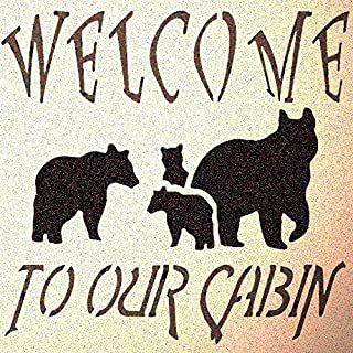 Amazon.com: wildlife stencil: Arts, Crafts & Sewing Stencil Signs, Bear Stencil, Animal Stencils, Stencil Logo, Animal Stencil, Cabin Signs, Stencil Material, Bear Family, Sign Stencils