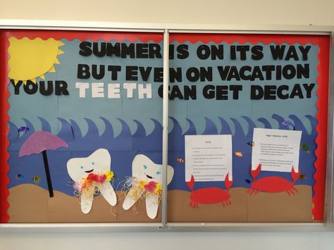 Dental bulletin board. Dental hygiene school project. Dental Office Bulletin Board Ideas, Orthodontic Bulletin Board Ideas, Dental Hygiene Boards, Dental Bulletin Board Ideas, Fall Dental Bulletin Board, Dental Holidays, Dental Health Crafts, Children’s Dental Health Month, Oral Health Education