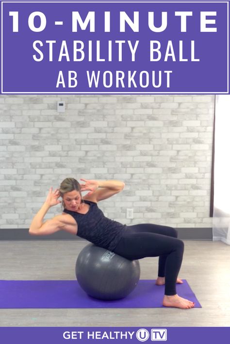 Ab Exercises With Ball, Exercise With Stability Ball, Exercise With Ball Flat Belly, Work Out Ball Ab Workout, Stability Core Workout, Yoga Ball Ab Workout Core Exercises, Abs Workout With Ball, Stability Ball Exercises For Seniors, Yoga Ball Ab Workout