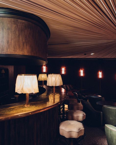 Soho House Berlin, Paris Bars, Fabric Covered Walls, Paris Vogue, Speakeasy Bar, White Marble Floor, Contemporary Art Deco, Ad Magazine, House Photography