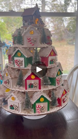 Hobby lobby advent calendar ideas. | Number two done for my neighbor. | Facebook Wooden House Christmas, Diy Hobby Lobby, Advent House, Hobby Lobby Crafts, Lobby Lighting, Advent Calendar Ideas, Hobby Lobby Christmas, Calendar Ideas, House Diy