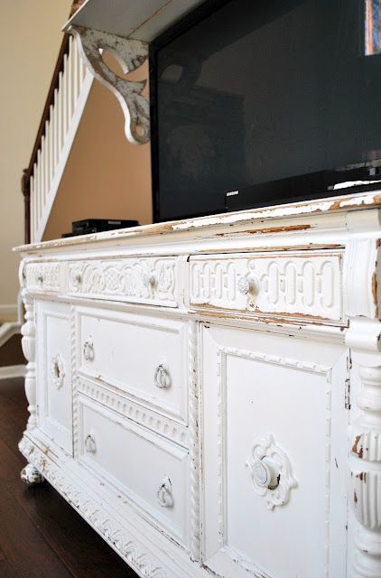 Tv Stand Decor Antique, Antique Tv Stand Ideas, Cool Tv Stand, Antique Tv Stands, Coventry Homes, Media Entertainment Center, Under Tv, Cream Living Rooms, Holly House