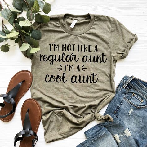 FREE SHIPPING on all orders over $35 Aunt Shirt, Aunt Gift for Aunt TShirt Cool Aunt T Shirt Best Aunt Shirt Favorite Aunt Bella Canvas T-shirt Funny Aunt Shirts DISCOUNT CODES -Spend $35 get Free Shipping. No code needed. -Spend $100 get 25% off. Use code: SPEND100GET25 -Spend $200 get 30% off. Use code: SPEND200GET30 Please keep in mind only 1 discount code can be used. Free shipping is only for domestic shipping. SHIRTS Our shirts are SOFT and COMFY! For a cute, trendy look, you can tie a kno Best Aunt Gifts, Aunt Announcement, Aunt Tshirt, Auntie Life, Cool Aunt, Pregnancy Reveal Shirt, Aunt Shirt, Aunt T Shirts, Gift For Aunt