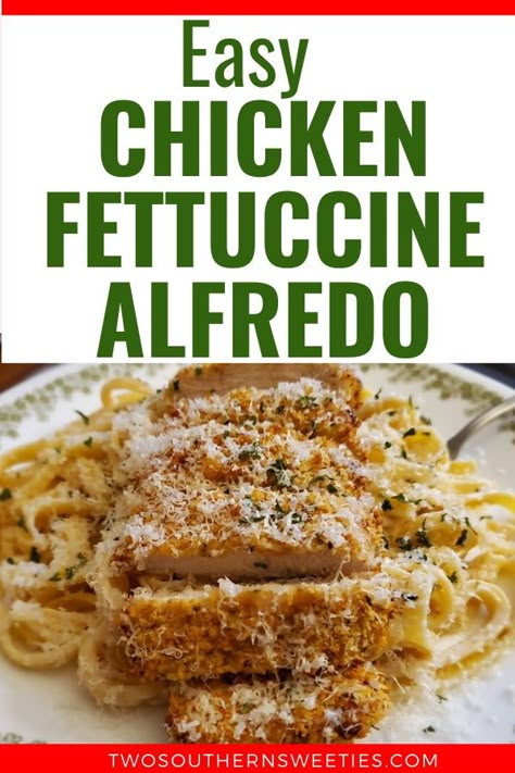 Overnight Turkey, Dinner No Meat, Easy Chicken Fettuccine, Turkey Potpie, Easy Chicken Fettuccine Alfredo, Healthy Fettuccine Alfredo, Chicken Fettuccine Alfredo Recipe, Chicken Alfredo Fettuccine Recipe, Fettuccine Alfredo Recipe