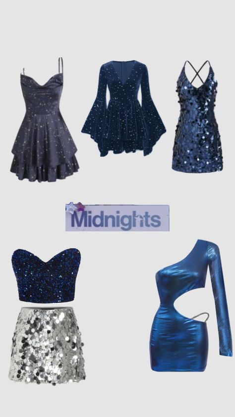 Midnights outfit inspo💙 #midnights #taylorswift #outfit #inspo #taylormidnights #outfitinsp #dress Midnights Outfit Ideas, Midnights Eras Tour Outfit, Midnights Outfit, Taylor Swift Eras Tour Outfits, Midnights Eras Tour, Eras Tour Midnights, Eras Tour Outfits, Eras Tour Outfit, Taylor Swift Eras Tour