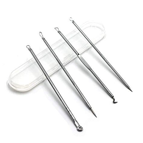 Blackheads On Cheeks, Blackhead Removal Tool, Pimple Popper Tool, Cystic Pimple, Pimple Extractor, Blackhead Remover Diy, Pimples Under The Skin, Comedone Extractor, Blackhead Remover Tool