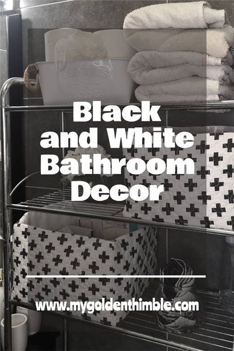 Black And White Bathroom Decor, Black And White Towels, Black And White Bathroom, Black White Bathrooms, Black Shower Curtains, White Bathroom Decor, Cute Curtains, Cozy Throw Pillows, White Bathroom Tiles