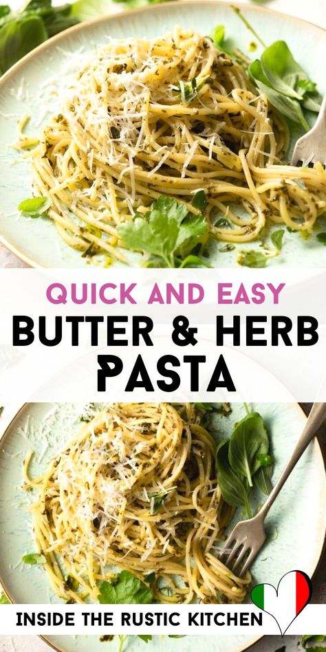 Herb Noodles Garlic Butter, Butter And Herb Pasta, Herbed Pasta Recipes, Pasta With Parsley, Knorr Butter And Herb Pasta Copycat, Creamy Herb Pasta, Butter And Herb Noodles, Cowboy Butter Pasta, Homemade Herb Pasta