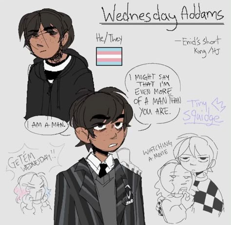 Wensday X Enid Fanart, Wednesday Clothes Aesthetic, Male Wednesday Addams Fanart, Wenclair Fan Art Spicy, Wenclair Fan Art, Ship Drawing, Addams Family, Wednesday Addams, Film Serie