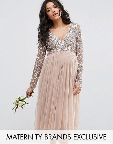 35 Gorgeous Baby Shower Dresses Sequin Maternity Dress, Maternity Office Wear, Maternity Long Dress, Maternity Bridesmaid Dresses, Dresses For Pregnant Women, Bridesmaid Attire, Pregnant Wedding Dress, Baby Shower Dresses, Maternity Gowns