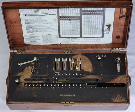 Greatest mechanical calculating devices of all time - Boing Boing Mechanical Computer, Mechanical Calculator, Slide Rule, Computer History, Industrial Photography, Modern Artists, Microsoft Windows, Addition And Subtraction, Calculator