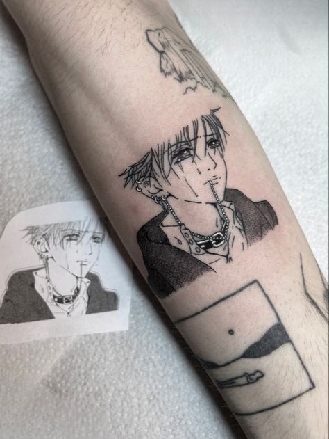 Shin from anime nana Nana Anime Tattoo, Shin From Nana, Nana Tattoo, Shin Nana, Anime Nana, Shin Tattoo, Simplistic Tattoos, Anime Tattoos, I Tattoo