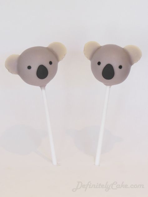 Koala Cake Pops Koala Cake Pops, Koala Cake Birthday Kids, Koala First Birthday, Koala Cake, Australia Cake, Animal Cake Pops, Australian Party, Australia Party, Koala Bears