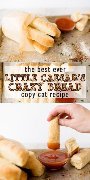 Crazy Dinner Recipes, Copycat Crazy Bread Recipe, Quick Bread Sticks Recipe, Easy Recipes For A Snack, East Foods To Make, Little Ceasers Crazy Bread Easy, Homemade Crazy Bread, Homemade Copycat Recipes, Copycat Little Caesars Crazy Bread