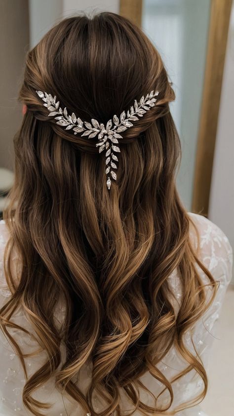 Discover the best bridal hairstyles for long hair that will make your special day even more magical From elegant Indian updos to easy half-up hairdos explore a variety of wedding hairstyles including Pakistani braids and black braided styles Whether you prefer an elegant veil or a boho crown find your perfect bridal hairstyle inspiration here Black Braid Styles, Best Bridal Hairstyles, Indian Wedding Hair, Bridal Hairstyles For Long Hair, Down Styles, Long Hair Ideas, Sparkly Hair Accessories, Elegant Veils, Boho Crown