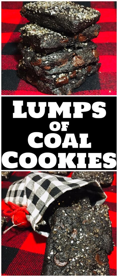 Lumps of Coal Cookies #christmas Christmas Coal Recipe, Lump Of Coal Cookies, Lump Of Coal Recipe, Diy Coal For Christmas, Lump Of Coal Oreo Treats, Lumps Of Coal Recipe, Coal Cookies, Lumps Of Coal, Lump Of Coal