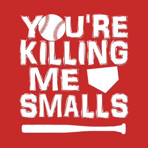 You’re Killing Me Smalls Shirt, Sandlot Birthday, Softball Bows, Killing Me Smalls, Culture Quotes, Day Of The Shirt, Baseball Crafts, Baseball Room, Baseball Signs