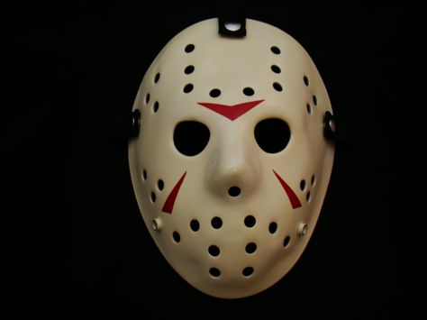 Jason Vorhees mask2 Hockey Halloween, Halloween Friday The 13th, Halloween Jason, Creepy Masks, Jason Vorhees, Jason Mask, Horror Party, Friday 13th, Horror Masks