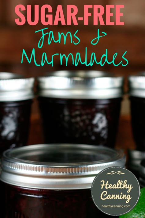 Sugar Free Jelly Recipes For Canning, Sugar Free Jam Recipes For Canning, Sugar Free Marmalade Recipe, Quick Pies, Healthy Canning, Sugar Free Jam Recipes, Pomegranate Jelly, Canning Jam Recipes, Sugar Free Fruits