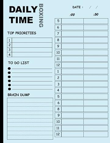 Time Box Daily Time Management Planner: Daily Time boxing Journal, daily time block planner, To-Do List, Time Management.: Publishing, Zallema: Amazon.com: Books Daily Time Management, Time Block Planner, Block Planner, Time Blocking Printable, Time Boxing, Time Management Planner, Journal Daily, Organized Life, Time Blocking