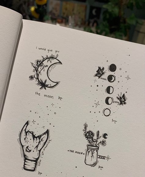 Moon Song Tattoo, Thing Tattoo, Moon Mushroom, Song Tattoos, Mushroom Tattoo, H Tattoo, Mushroom Tattoos, Moon Song, Cute Little Tattoos