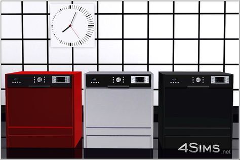 Modern dishwasher for Sims 3 by 4Sims Sims 4 Dishwasher, Modern Dishwasher, Sims4 Kitchen, Sims4 House, Furniture Cc, Sims 4 Kitchen, Cc Furniture, Sims 4 Cc Makeup, Appliances Storage