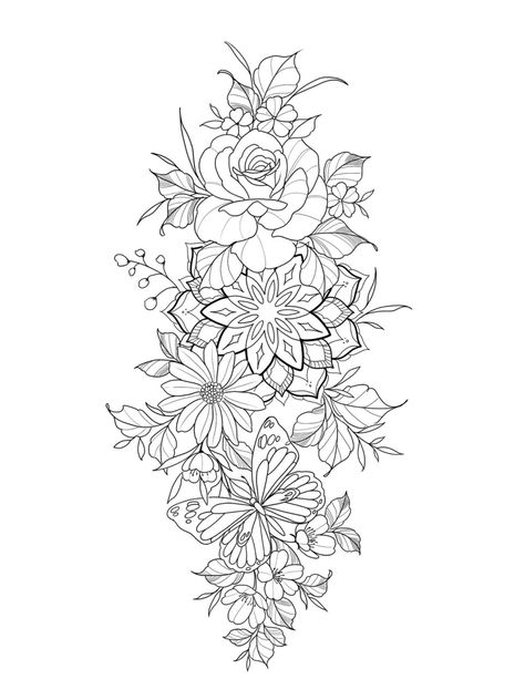 Sleeve Tattoo Sketch, Tattoo Designs Skull, Tattoo Designs Floral, Tattoo Designs Black And White, Tattoo Designs Watercolor, Tattoo Designs Mandala, Tattoo Designs Traditional, Tattoo Designs Japanese, Tattoo Designs Geometric