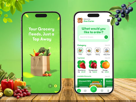 Grocery App UI Design Shopping App Ui Design, Supermarket App, Zero Hunger, Grocery Shopping App, Groceries App, App Home, Online Grocery Shopping, App Ui Design, Grocery Delivery