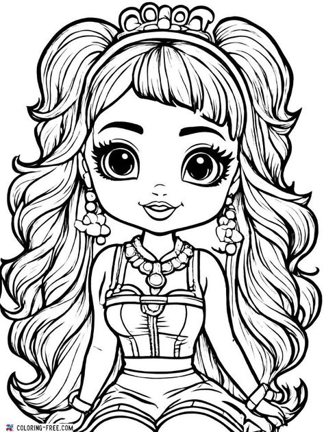 LOL Surprise Doll Coloring Pages - Printables Coloring-Free.Com Lol Coloring Pages Free Printable, Doll Coloring Pages, Lol Surprise Dolls, Fairy Coloring Pages, Fairy Coloring, Popular Toys, Christmas Coloring, Rainbow High, Creepy Dolls