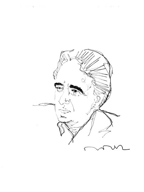 Santiago Calatrava sketch portrait by Mentor Llunji Santiago Calatrava Sketches, Structural Architecture, Santiago Calatrava Architecture, Sketch Portrait, Ancient Greek Architecture, Architecture Wallpaper, Santiago Calatrava, Architecture Tattoo, Architectural Section