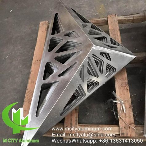 3D folded aluminum panels for building facade customized metal sheet Main Entrance Door Design, Metal Facade, Balcony Grill Design, Balcony Grill, Main Entrance Door, Metal Cladding, Laser Cut Wood Crafts, Entrance Door Design, Laser Cut Ideas