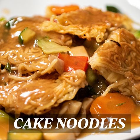 Chinese Cake Noodles Recipe, Fried Noodles Recipe Hawaiian, Cake Noodle Recipe Chinese, Cake Noodle Recipe, Wide Asian Noodles, Pan Fried Noodles Chinese, Asian Pan Fried Noodles, Oyster Sauce Chicken, Noodles Chinese