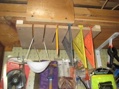 Speed square storage Tool Carts, Speed Square, Square Shelf, Clever Organizer, Garage Storage Organization, Shop Storage, Shop Organization, My Self, Garage Workshop