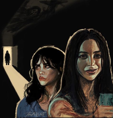 Amber Freeman Drawing Scream, Amber And Tara Fanart Scream, Scream Drawings Movie, Ghostface Scream Fanart, Scream 6 Fanart, Amber Freeman Fanart, Jenna Ortega Fanart, Scream Fan Art, Scream Fanart