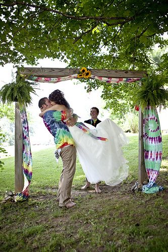 IMG_7398-1 Tye Dye Wedding Decorations, Tie Dye Wedding Cake, Tye Dye Wedding Dress The Bride, Tie Dye Wedding Dress, Tie Dye Wedding Invitations, Beach Cover-up Tie Dye Dress With Natural Dye, Dye Wedding Dress, 1960s Wedding, Campground Wedding