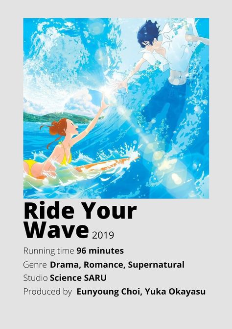 Ride Your Wave Anime Minimalist poster 😊 Information taken from myanimelist.net and wikipedia.org Ride Your Wave, Reborn Anime, Best Romance Anime, Japanese Animated Movies, Anime Suggestions, Animes To Watch, Poster Anime, Film Anime, Anime Printables