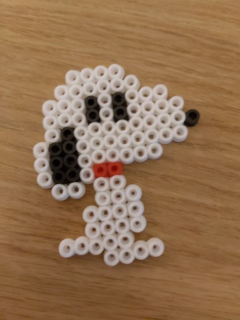 Cute Small Hama Beads, Perel Bead Ideas Cute, Hama Beads Small Animals, Pyssla Ideas 3d Easy, Hama Pearls Ideas, Animal Pearl Beads, Perler Beads Animals, Pyssla Ideas, Dog Fuse Beads